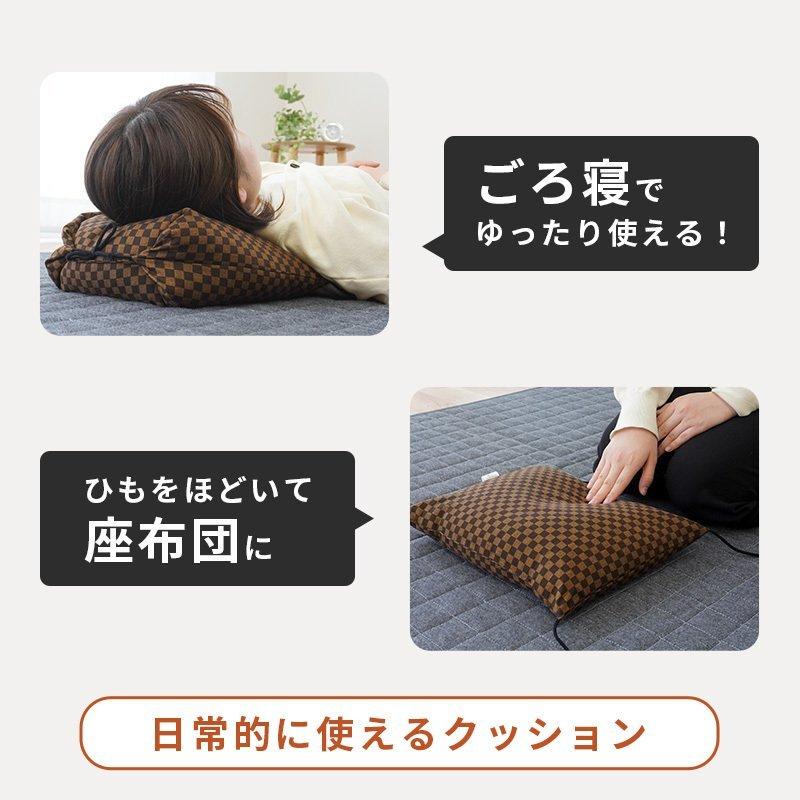 正座クッション 座布団 22×22cm そば殻 そばがら 和風 市松模様 日本