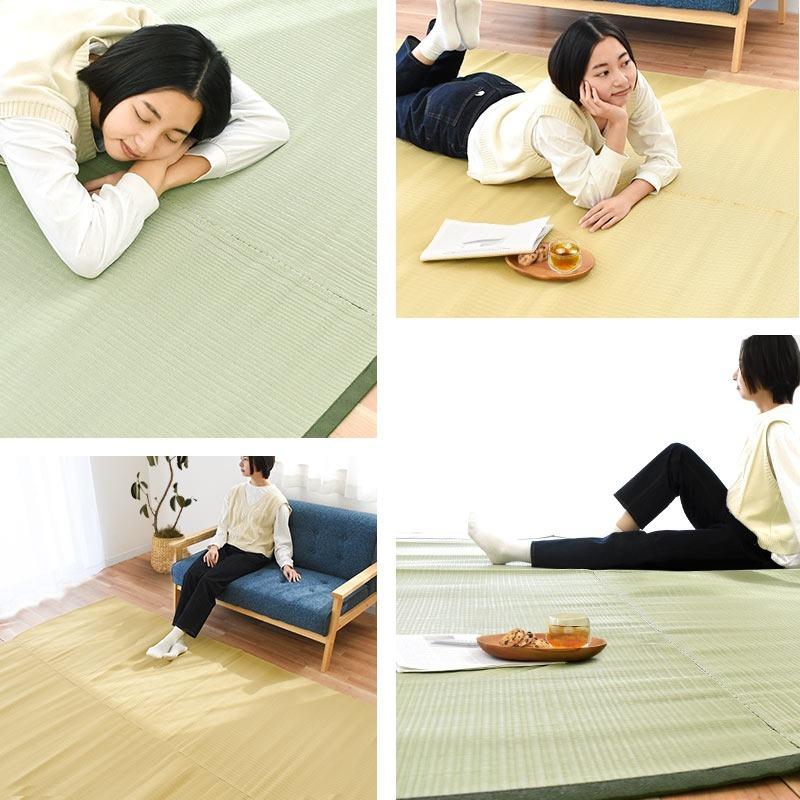い草風ポリプロピレンラグ 江戸間８畳 カーペット 348x352cm（754） イケヒコ い草風PPカーペット ラグ 8畳 江戸間 348×352cm 日本製