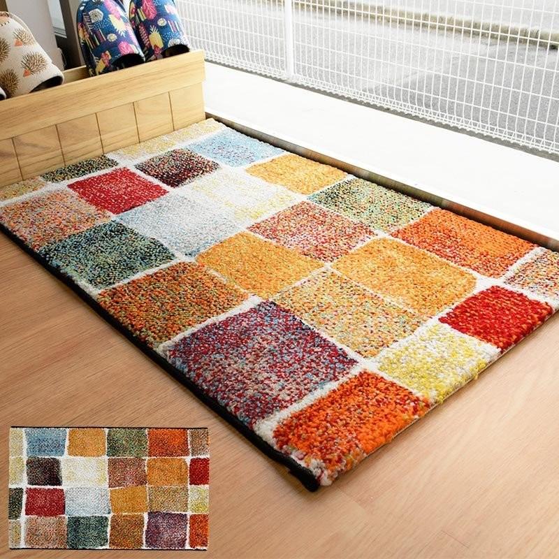 玄関マット 室内 50×80cm トルコ製 ウィルトン織り 抗菌 防臭 消臭