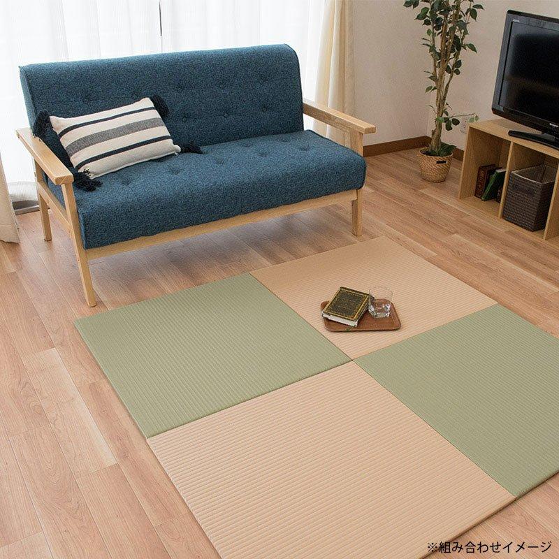 ユニット畳 4枚セット set コンパクト半畳 約70×70×厚み1.3cm 日本製