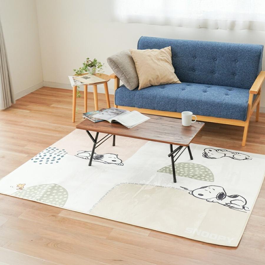 SNOOPY（スヌーピー） ラグ ラグマット 1.5畳 130×180cm ホット