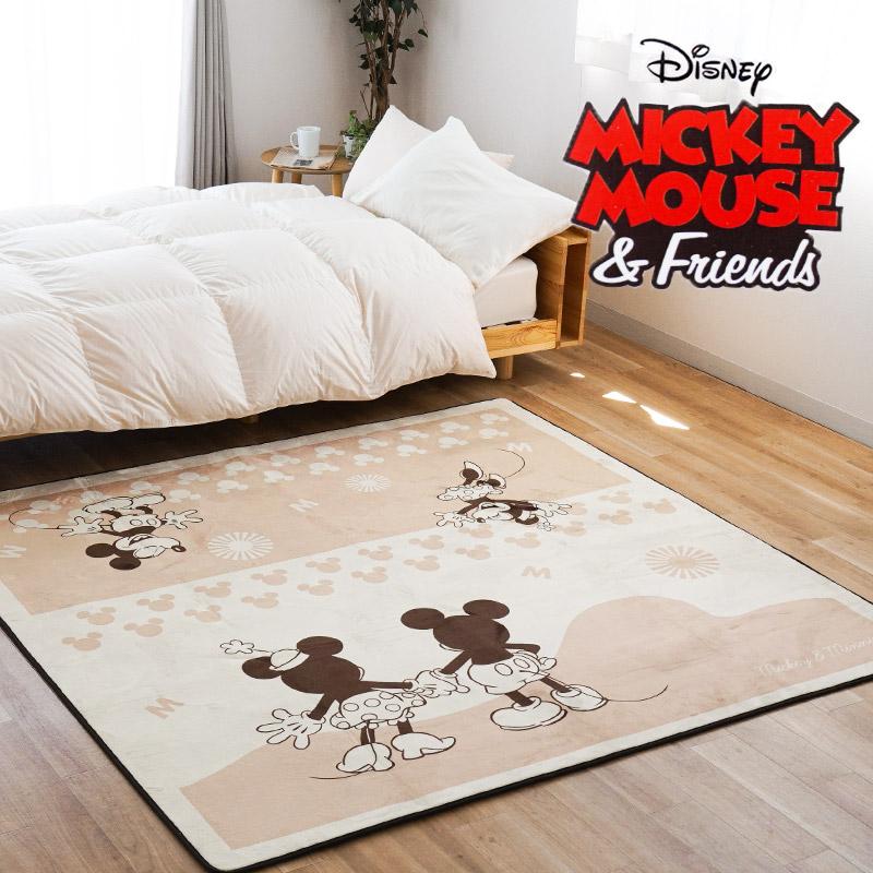 Disney（ディズニー） 洗えるラグ 暖かい 2畳 180×180cm すべり止め