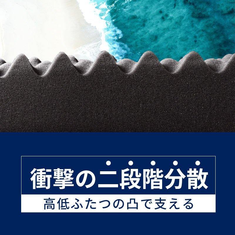 西川（nishikawa） マットレス ダブル 凹凸 体圧分散 三つ折り 高反発