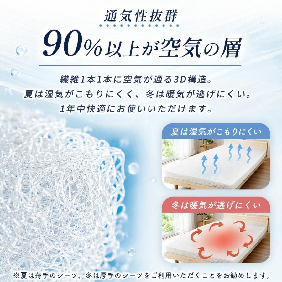 マットレス シングル 高反発 10cm 三つ折り 洗える 3Dエアフォース 3