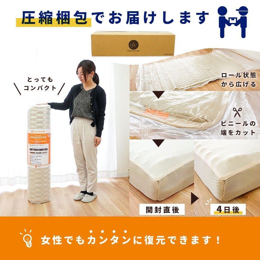 昭和西川 体圧分散 高反発マットレス シングル 厚み8cm 凹凸ウレタン
