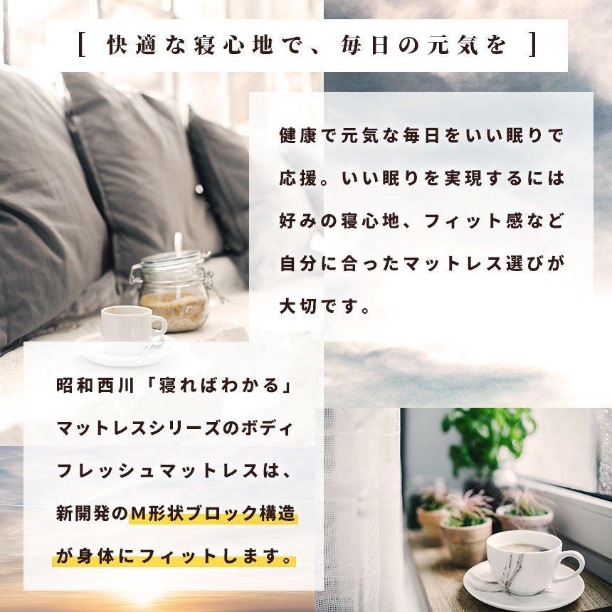 新品！昭和西川 マットレス寝ればわかるシリーズ ボディーフレッシュ