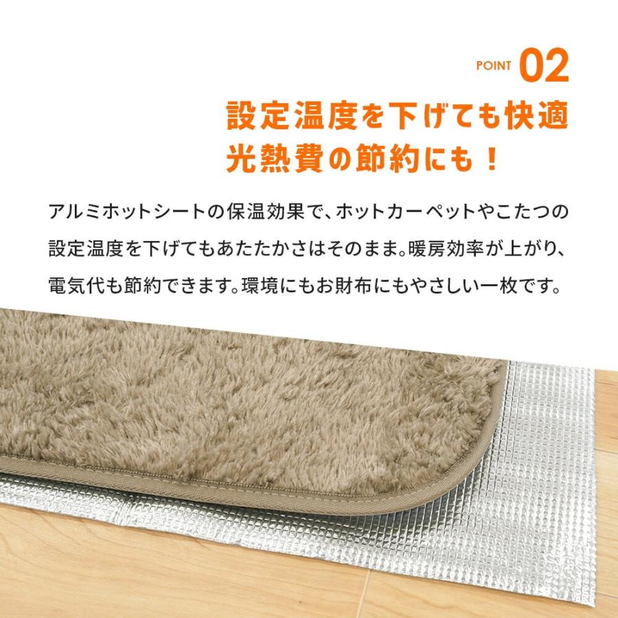 断熱＆熱反射 アルミホットシート 2畳用 正方形 約180×180cm アルミECO