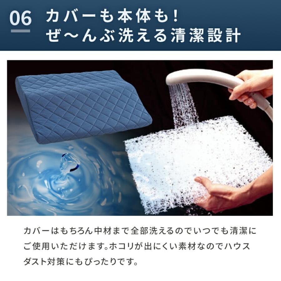 洗える 枕 高反発 ピロー ウェーブ型 50×70 ライズ ゼログラビティ
