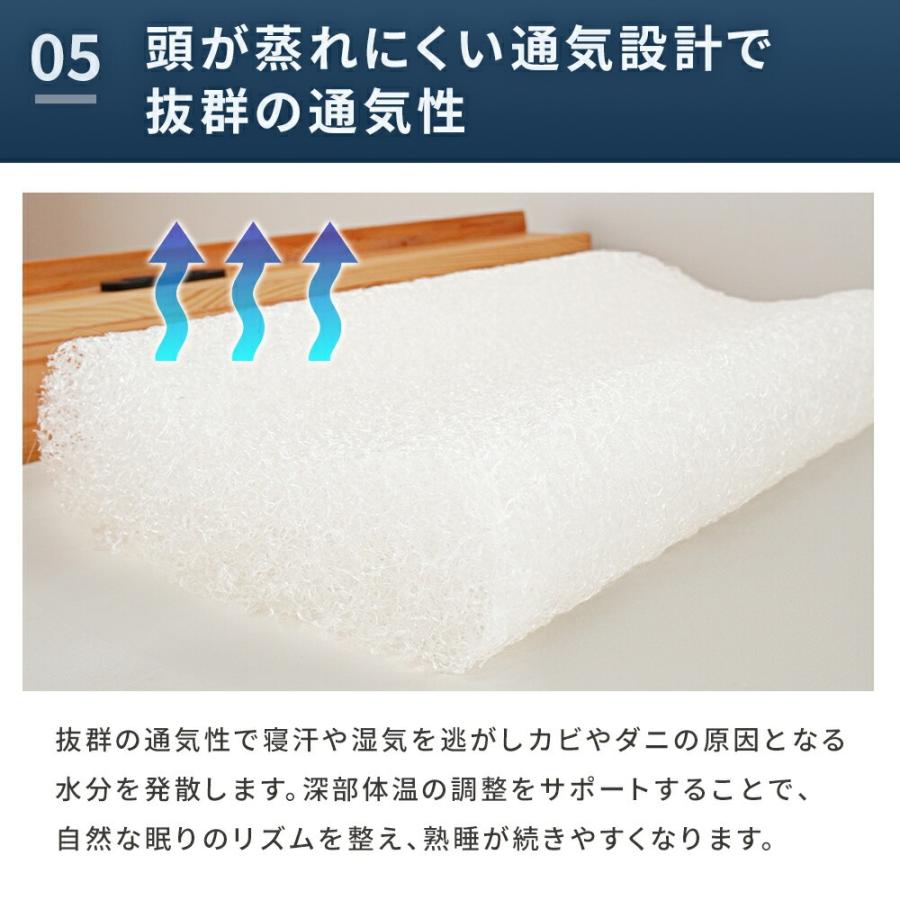 洗える 枕 高反発 ピロー ウェーブ型 30×50 ライズ ゼログラビティ