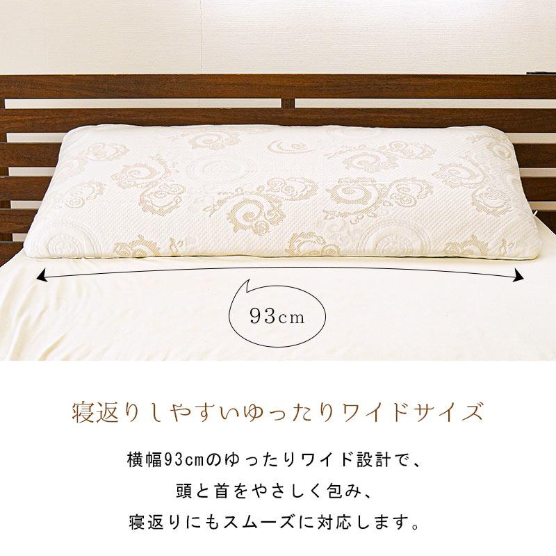 西川 ウレタン枕 ワイドサイズ 43×93cm ふかふか ソフトタッチピロー 大きい まくら 専用ピロケース1枚付き｜moufukan｜03