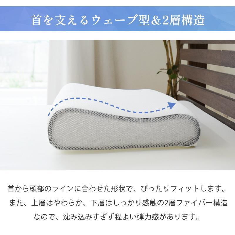エアースリープピロー 洗える枕 まくら 空気の上で眠る枕 ウェーブ形状