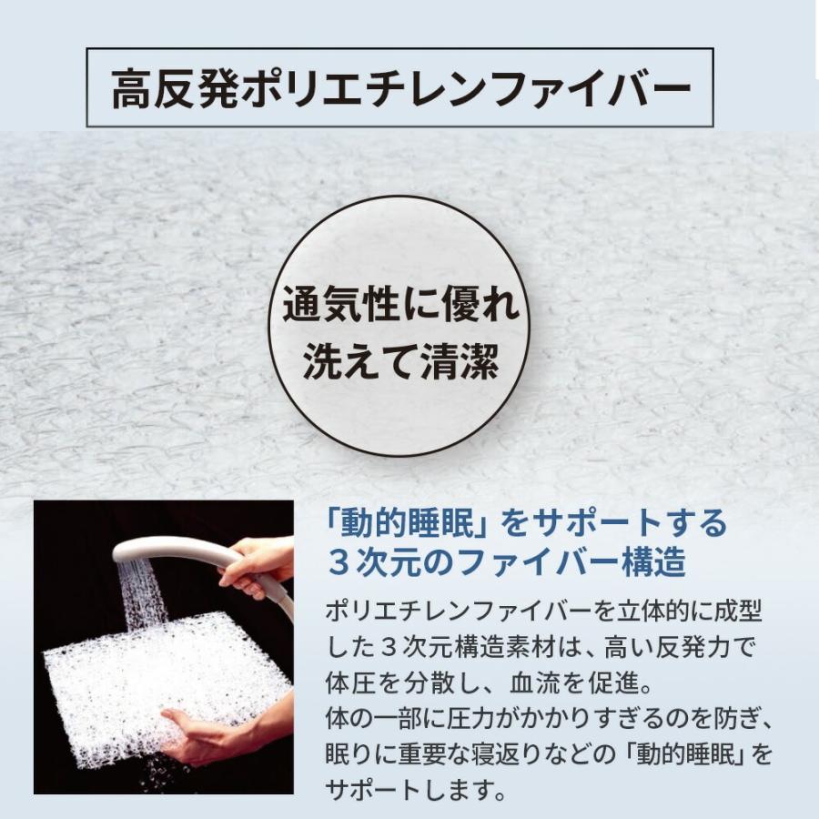 高反発 マットレス 敷布団 ダブル ウレタン 三つ折り 2層 厚み7cm 体圧
