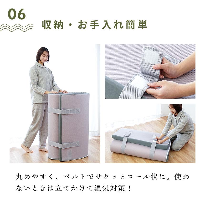 西川 高反発マットレス 敷布団 敷き布団 ダブル 厚み7cm ウェーブ構造 150N WAVEMAT こだわり安眠館オリジナル 圧縮_13