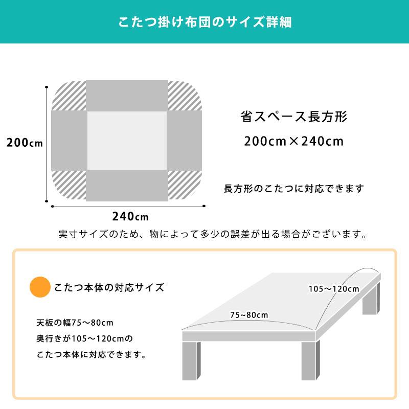 こたつ布団 長方形 80×120cm 省スペース 裏フランネル 和風 和モダン 洗える こたつ掛け布団｜moufukan｜11