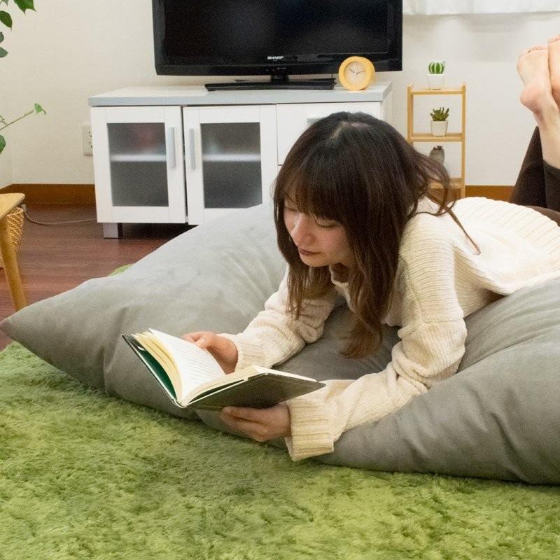 ビッグクッション 130×130cm 超特大 スエード調 ジャンボクッション