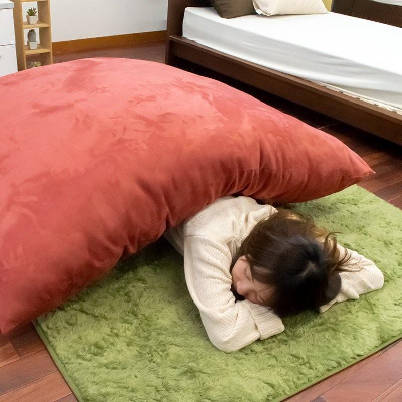 ビッグクッション 130×130cm 超特大 スエード調 ジャンボクッション