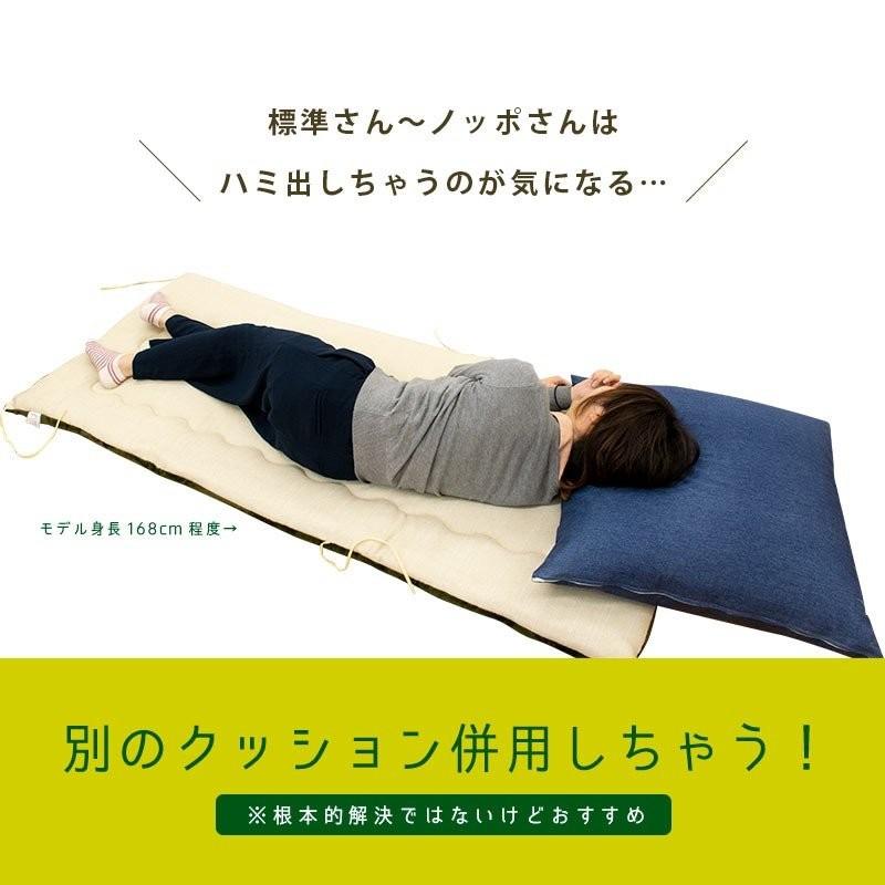 ごろ寝ふとん 70×180cm フランネル＆パイル リバーシブル 抗菌防臭わた