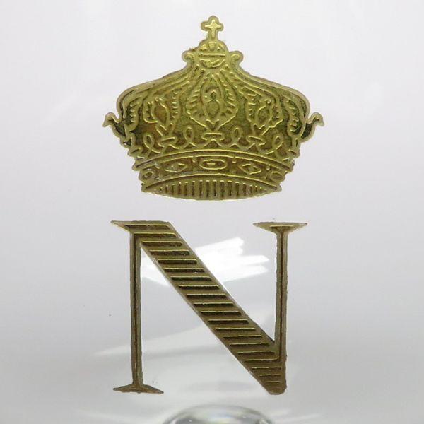 バカラ グラス ● 金彩 ナポレオン ブランデー コニャック グラス 大 11cm 王冠 Napoleonの画像