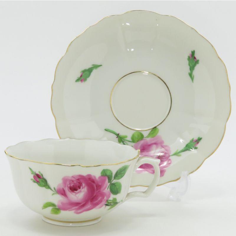 マイセンのピンクローズ カップ＆ソーサー1客