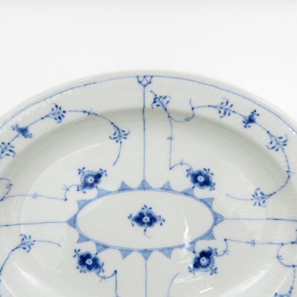 ロイヤルコペンハーゲン プレート■ブルーフルーテッド プレインレース Royal Copenhagen オーバルサービングプレート 36cm 皿 1枚 1級品の画像
