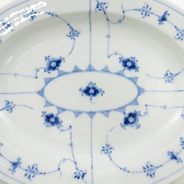 ロイヤルコペンハーゲン プレート■ブルーフルーテッド プレインレース Royal Copenhagen オーバルサービングプレート 36cm 皿 1枚 1級品の画像