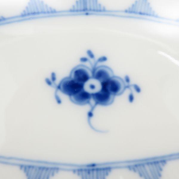 ロイヤルコペンハーゲン プレート■ブルーフルーテッド プレインレース Royal Copenhagen オーバルサービングプレート 36cm 皿 1枚 1級品の画像