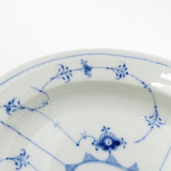 ロイヤルコペンハーゲン プレート■ブルーフルーテッド プレインレース Royal Copenhagen オーバルサービングプレート 36cm 皿 1枚 1級品の画像
