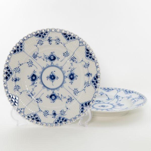 ②ロイヤルコペンハーゲン ブルーフルーテッド フルレース 23cm 2枚