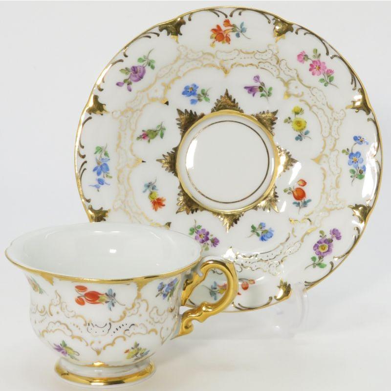 マイセン セット■Bフォーム 散らし小花 Meissen 高級シリーズ 1客 レリーフ C\u0026S 1級品 2_3