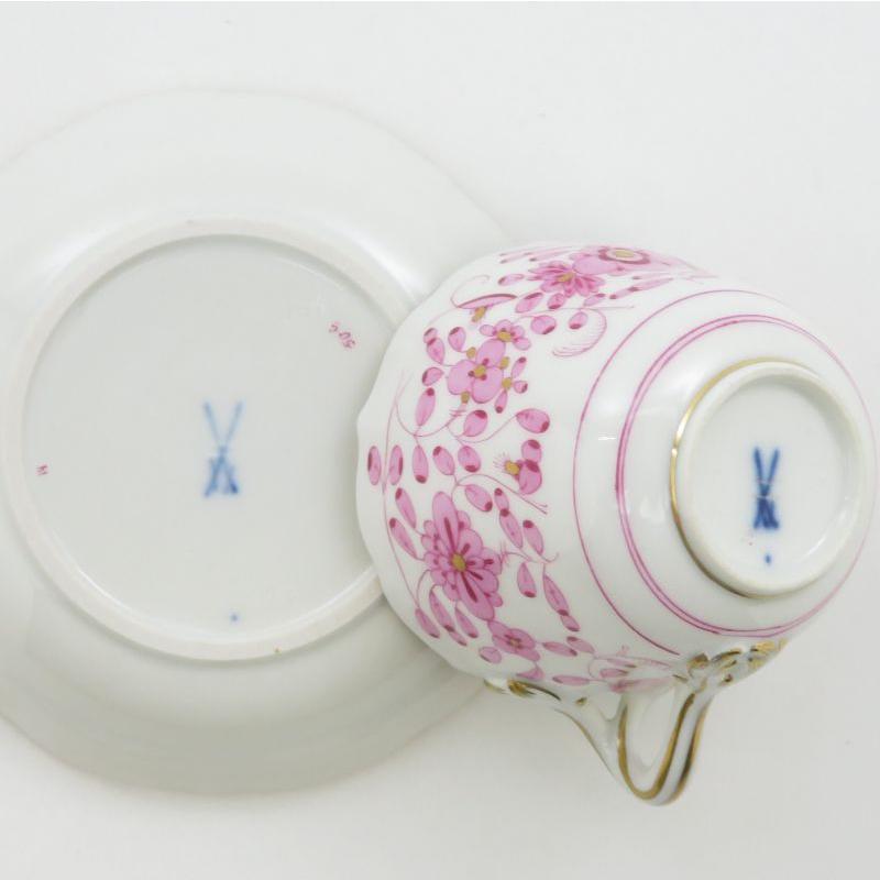 マイセン カップ\u0026ソーサー■インドの華 リッチピンク C\u0026S 洋食器 1客 Meissen 4の画像