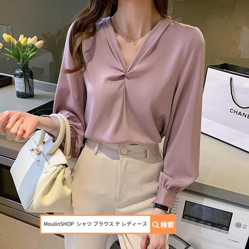 正規認証品!新規格 夏 春新品 シャツ レディース 韓国 長袖 ボトム