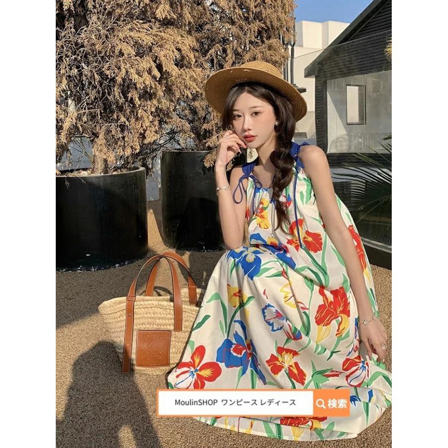 安心と信頼 ワンピース レディース 夏 リゾートワンピース ノースリーブ リゾートワンピ ワンピ ロングワンピ ハワイアン ロングワンピース タンク ワンピース ボヘ Honeymoon Style