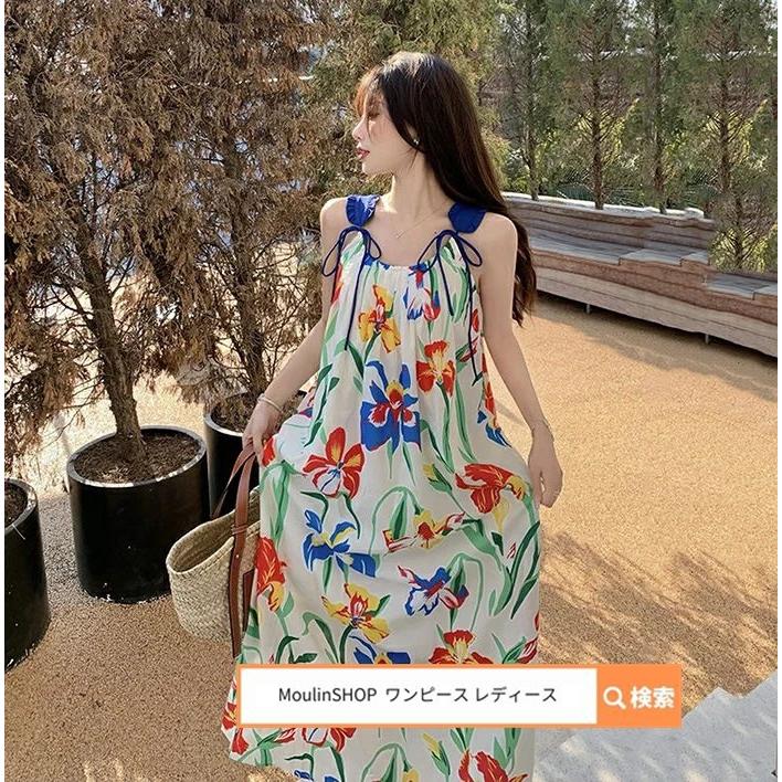 安心と信頼 ワンピース レディース 夏 リゾートワンピース ノースリーブ リゾートワンピ ワンピ ロングワンピ ハワイアン ロングワンピース タンク ワンピース ボヘ Honeymoon Style
