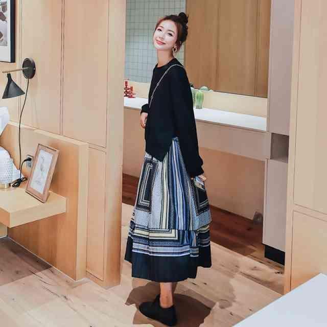 超爆安売れ筋no 1のワンピース レディース 大人女子 ワンピース プリーツワンピース ワンピース チュニック カジュアル 長袖 大きいサイズ ワンピ ロング丈 レイヤードニットワンピース レトロ柄 可愛い 大人女子 普段使い お 2427mt1621 Moulin直販 ヤフーショップ