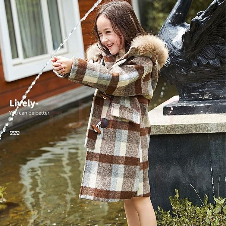 即日出荷 子供コート ダッフルコート フード付き 女の子 アウター 韓国風 秋冬 ロングダッフルコート チェック柄 子供服ダッフルコート 防寒 コート1cm 160cm 配送員設置送料無料 Nooitmeergrasmaaien Be