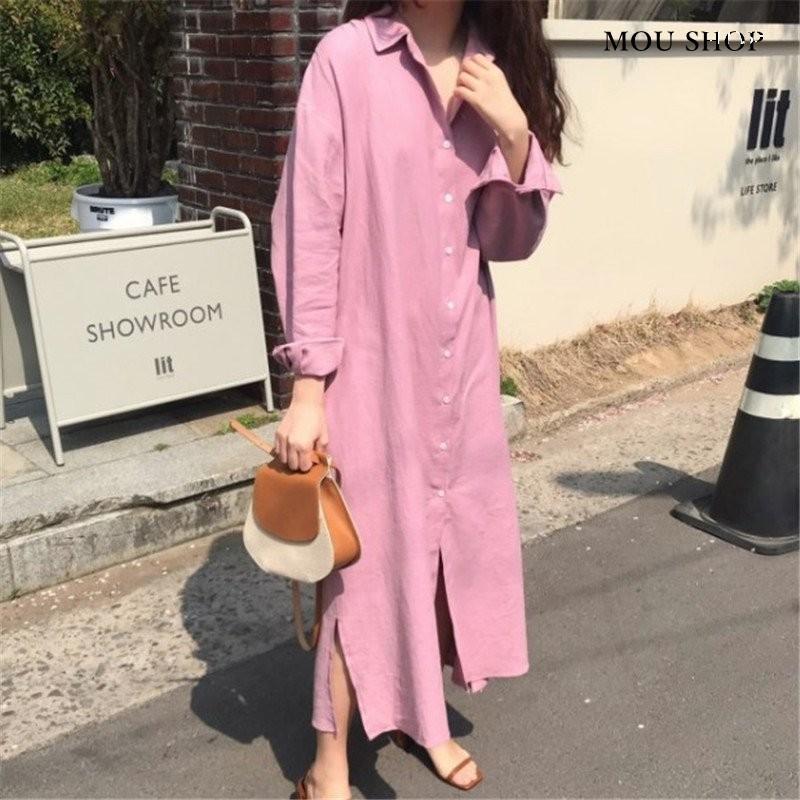 綿麻ワンピース レディース ワンピース ロング丈 マキシワンピース 袖 大きいサイズ ワンピース 韓国ファッション 卸し売り購入