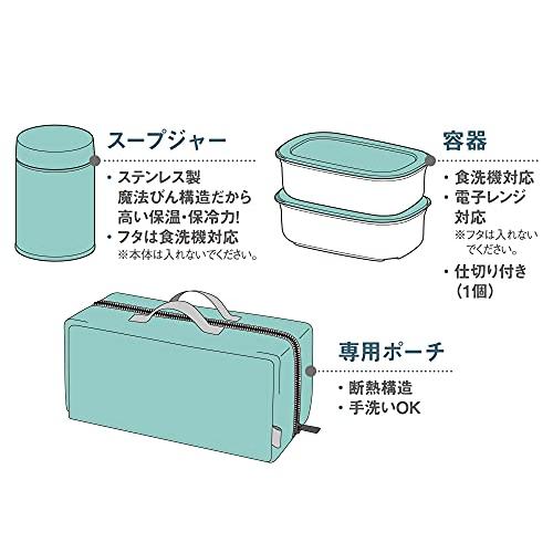 サーモス 真空断熱スープランチセット ミント JEA-800 MNT_5