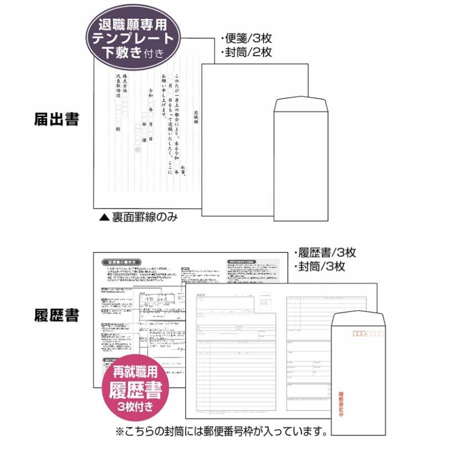 ササガワ タカ印 届出書 履歴書付 44-501 セット内容(便箋/3枚、封筒/2枚、退職願専用テンプレート下敷き/1枚) ホワイト |  | 02