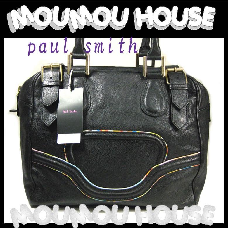 送料無料 Paulsmith ポールスミス オールブラックレザー マルチストライプ ボストンバッグ Pwb900 レディース バック A B Pwb900 1 モウモウハウスショップ 通販 Yahoo ショッピング