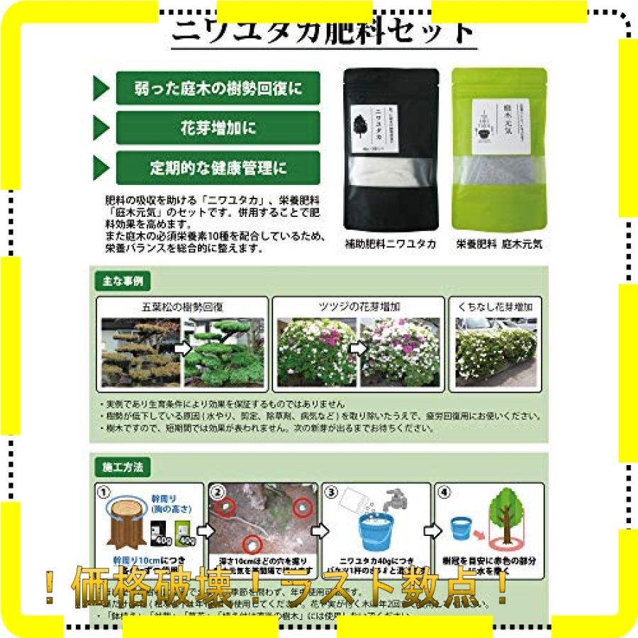 期間限定特価 庭木肥料 ニワユタカ肥料セット 400g 早割クーポン Vinylspotnyc Com