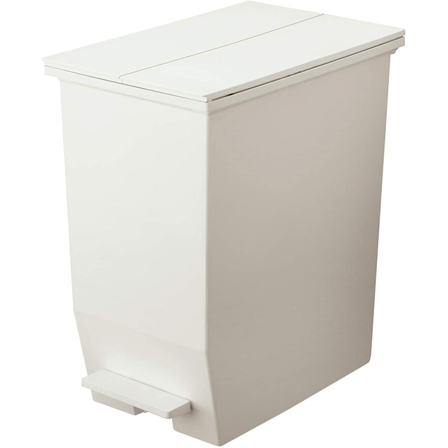 リス フタ付きゴミ箱 ソロウ ペダルオープンツイン 45L ホワイト 日本