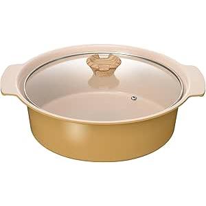 和平フレイズ 卓上鍋 27cm 5〜6人用 イエロー IH対応 ガス セラミック加工 アルモンデ RB-3309 | 和平フレイズ