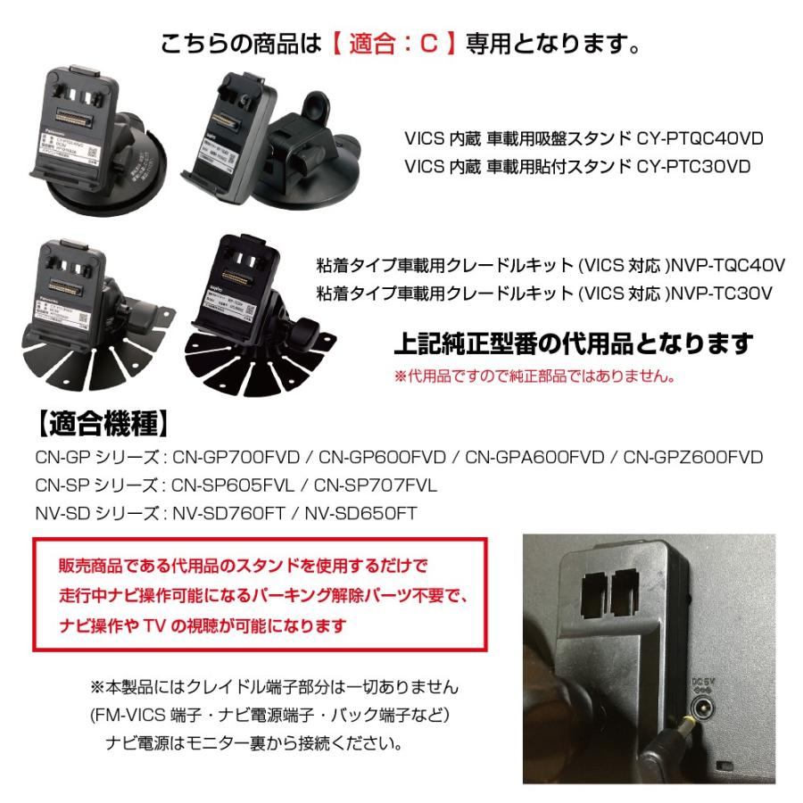 01-C[モバイクス]パナソニックゴリラ用カーナビ取付台座ブラケット取付