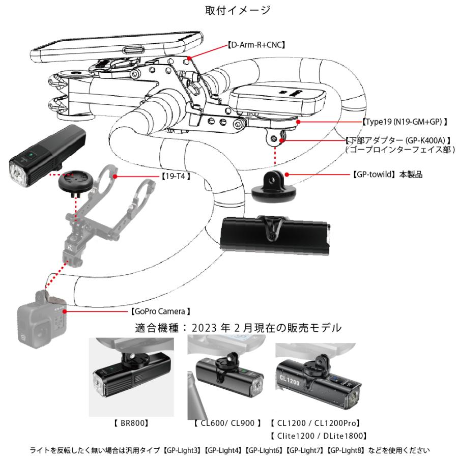 レックマウント]ライトアダプターDLite1800トゥワイルド用【GP-towild