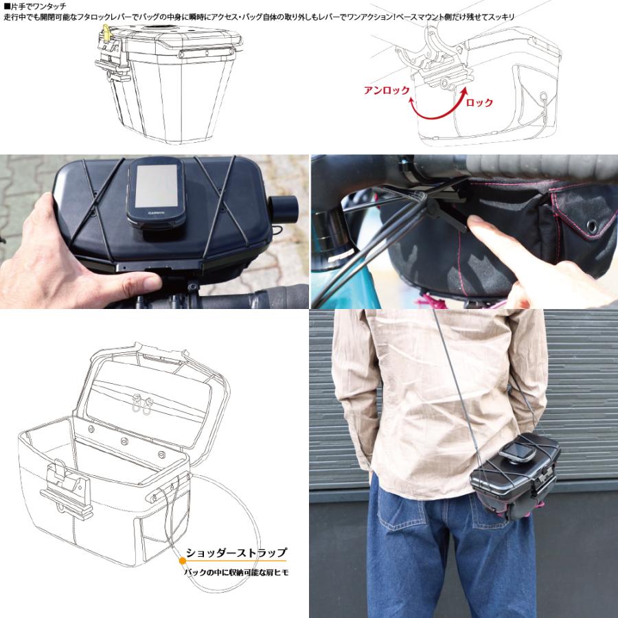 レックマウントプラス]ライドオンバッグ+ブロンプトン専用ベース「Bag