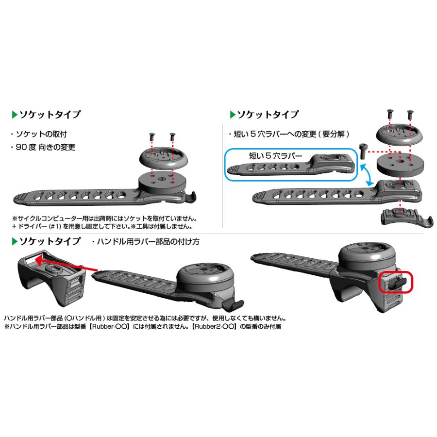 レックマウント]シリコンゴムバンド式マウントforガーミンサイクル