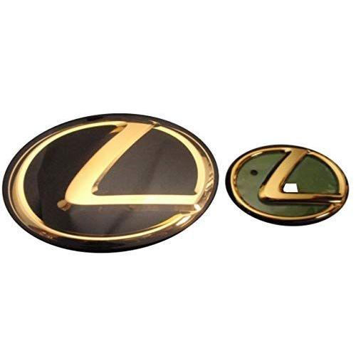 激安大特価 レクサス ｕｓｆ４０系 ｌｓ４６０ マウンテンファイブの レクサス 後期 ドレスアップ用品 ゴールドエンブレム フロント リア２点 ｌｓ４６０ プリクラッシュシステムなし車用 マウンテンファイブ 在庫処分価格