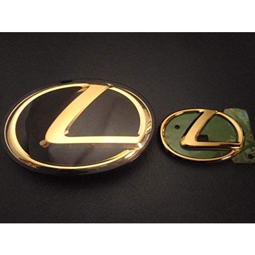 激安大特価 レクサス ｕｓｆ４０系 ｌｓ４６０ マウンテンファイブの レクサス 後期 ドレスアップ用品 ゴールドエンブレム フロント リア２点 ｌｓ４６０ プリクラッシュシステムなし車用 マウンテンファイブ 在庫処分価格