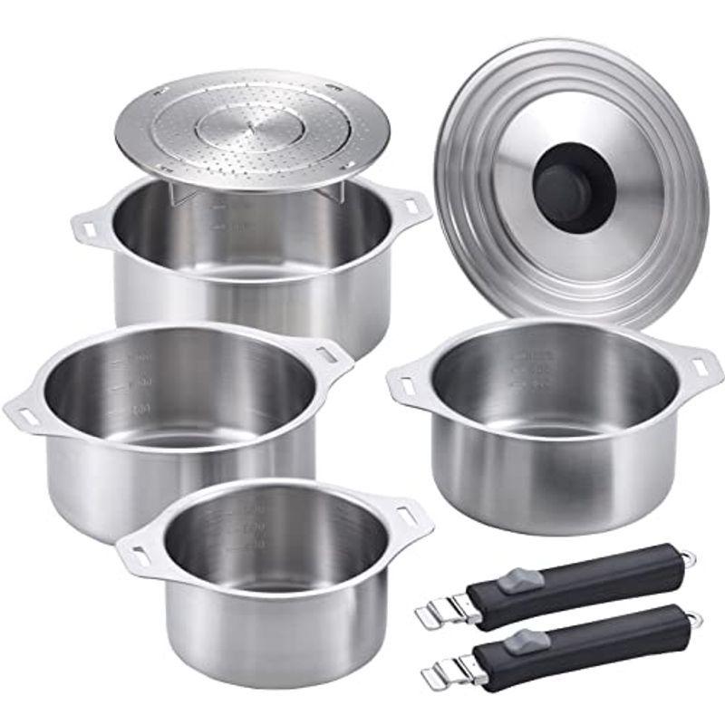 人気沸騰 燕三条 日本製 和平フレイズ Em 032 取っ手が取れる Em 032 燕三 エンゾウ Ih対応 ステンレス 蒸し台付 セット 4点 鍋 ダイエット器具 Padam Mobility Com