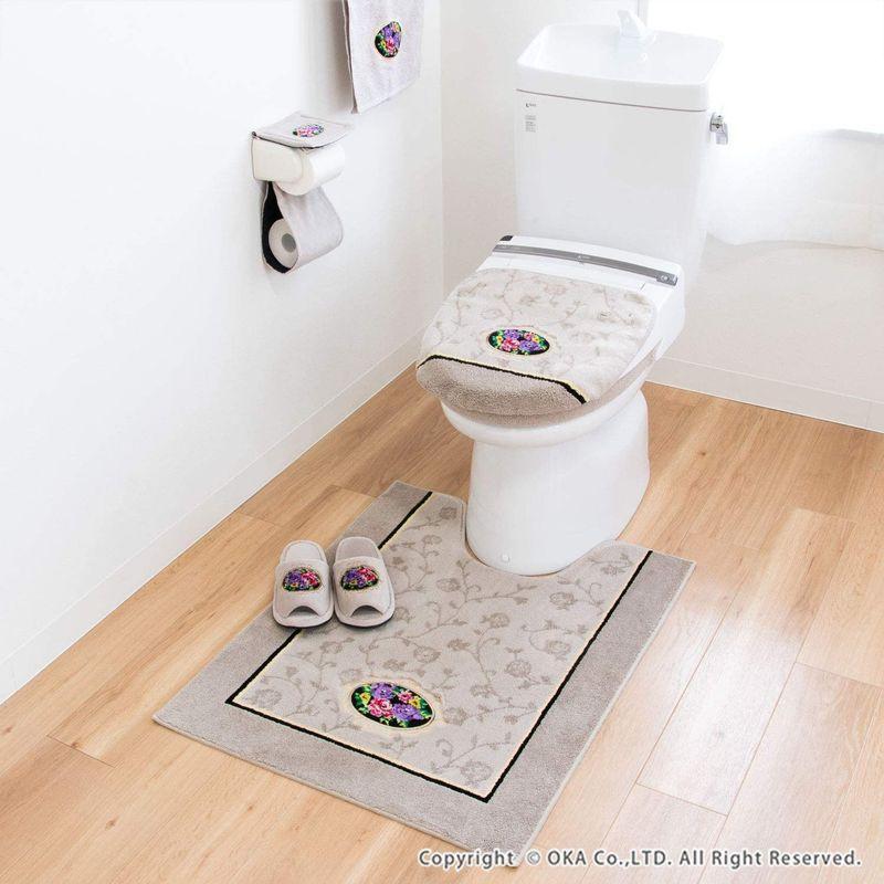 最新コレックション ベージュ トイレマット オカ(OKA) 約85cm×67cm ゴージャス) (エレガント シェニールロゼ トイレ用マット 最新コレックション ベージュ トイレマット オカ(OKA) 約85cm×67cm ゴージャス) (エレガント シェニールロゼ トイレ用マット